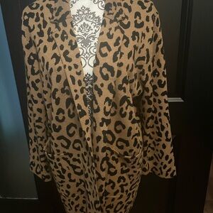 J. Crew Leopard Print Cardigan - Tan and Black